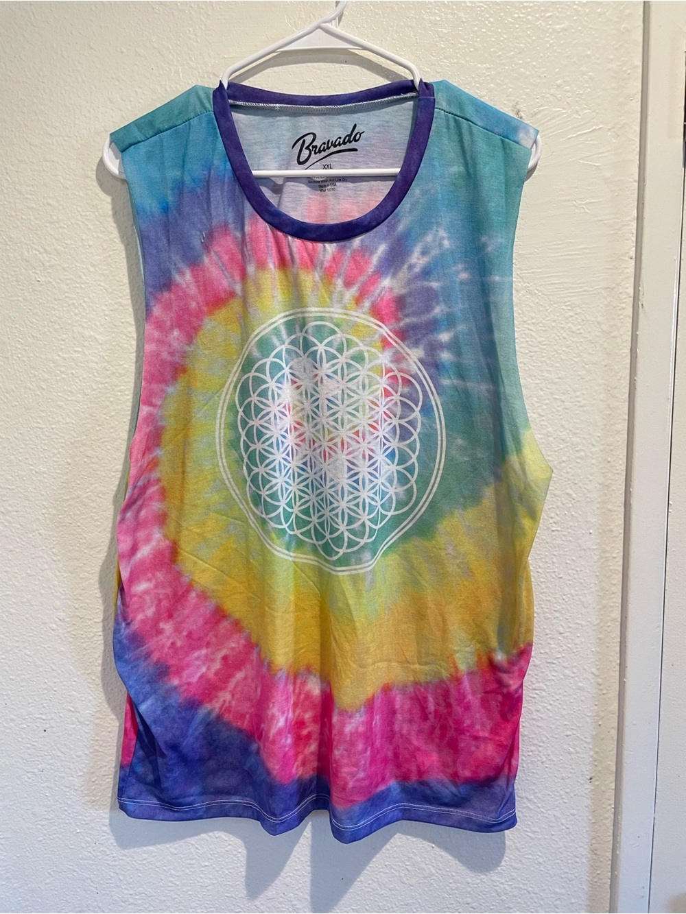 🌀 Bring Me The Horizon Sempiternal Tie Dye Muscle Tank Top XXL 🎸 BMTH